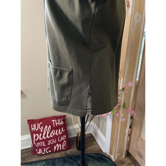 Architect Cardigan Sweater Womens Petites Medium Green Snap Button Pocket Collar - Picture 5 of 9